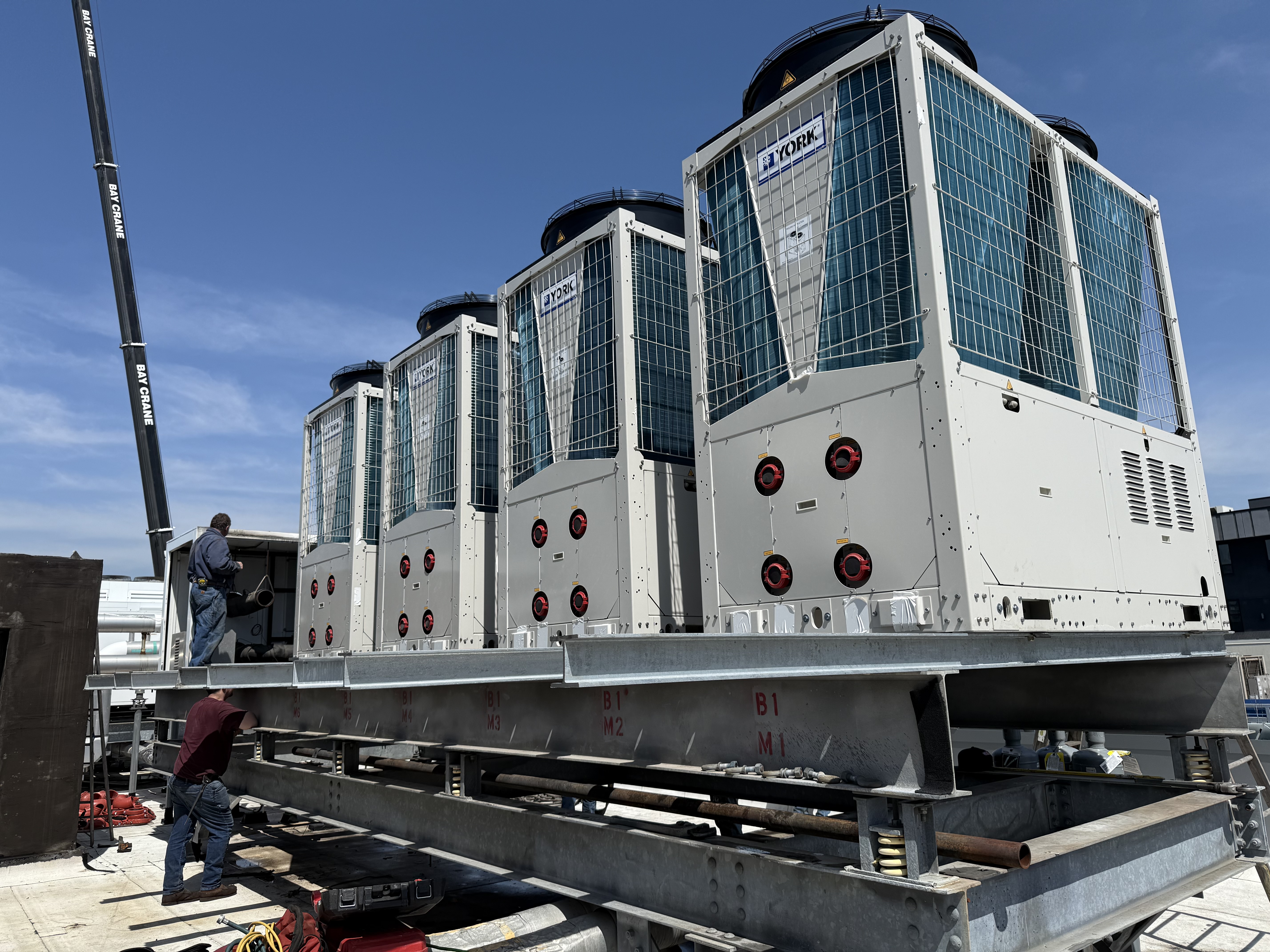 Pictured above: Rooftop chiller construction at the Museum of the Moving Image, in Astoria, Queens, New York